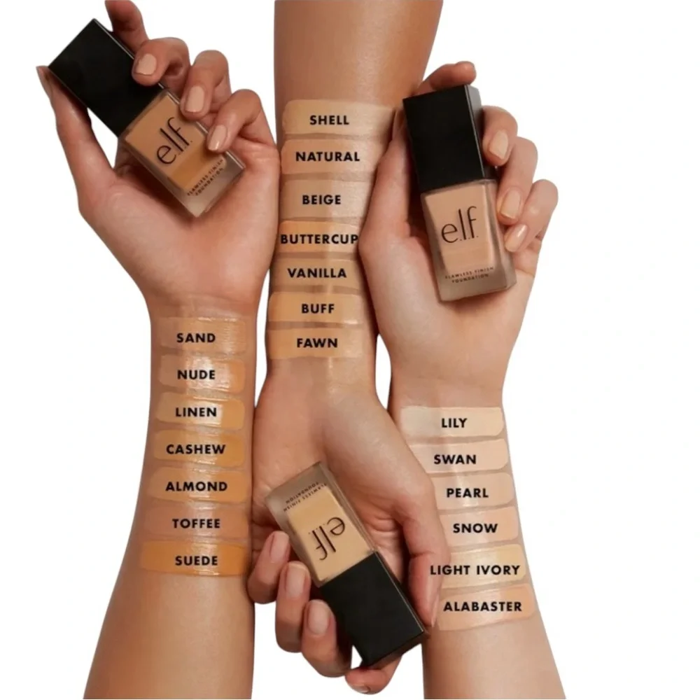 E.L.F Flawless Finish Foundation Medium Coverage 560 Chocolate Red Undertones